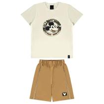 Conjunto Infantil Menino Blusa E Bermuda Mickey Mouse - Malwee Conjunto Infantil Menino Blusa E Bermuda Mickey Mouse - Malwee