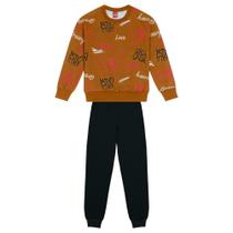 Conjunto Infantil Menino Blusa Moletom e Calça Moletom Confortável ModernoKyly 1000091