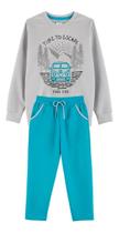 Conjunto Infantil Menino Blusão Calça Moletom Inverno Frio