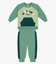 Conjunto Infantil Menino Blusão Com Calça Trick Nick Verde 3