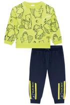 Conjunto Infantil Menino Blusão Estampado Urso e Calça Jogger em Moletom Inverno Pelúcia Lucboo Conjunto Infantil Menino Blusão Estampado Urso e Calça Jogger em Moletom Inverno Pelúcia Lucboo