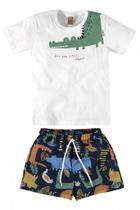 Conjunto Infantil Menino Branco - Jacaré Conjunto Infantil Menino Branco - Jacaré
