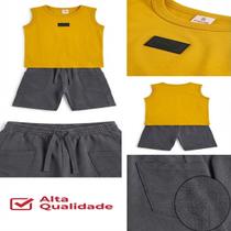 Conjunto infantil menino brandilli tamanho:6 anoscor:mostarda Conjunto infantil menino brandilli tamanho:6 anoscor:mostarda