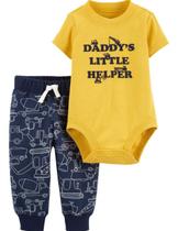 Conjunto Infantil Menino Calça E Body Amarelo Carters