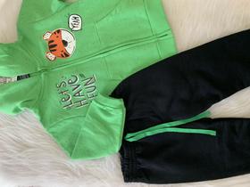 Conjunto Infantil menino Calça e Jaqueta manga Longa Verde
