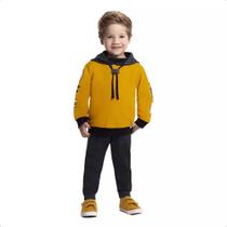 Conjunto Infantil Menino Calça Sarja E Blusão Moleton Glinny Cor:AmareloTamanho:1 Conjunto Infantil Menino Calça Sarja E Blusão Moleton Glinny Cor:AmareloTamanho:1