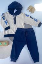 Conjunto Infantil Menino Calça Sarja E Blusão Moleton Glinny Cor:NudeTamanho:3 Conjunto Infantil Menino Calça Sarja E Blusão Moleton Glinny Cor:NudeTamanho:3