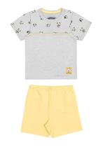 Conjunto Infantil Menino Camisa Com Bermuda Estampa Cachorro Bulldog Manga Curta Criança Conjunto Infantil Menino Camisa Com Bermuda Estampa Cachorro Bulldog Manga Curta Criança
