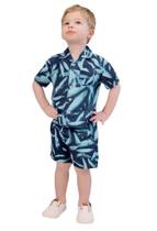 Conjunto Infantil Menino Camisa e Short Verão Beach DKNY Conjunto Infantil Menino Camisa e Short Verão Beach DKNY