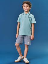 Conjunto Infantil Menino Camisa Polo E Bermuda Verde Divertto