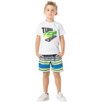 Conjunto Infantil Menino Camiseta Bermuda Poliéster 365541