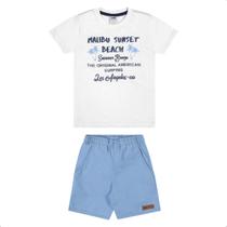 Conjunto Infantil Menino Camiseta Bermuda Sarja Marlan 62657