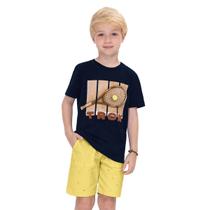 Conjunto Infantil menino Camiseta Bermuda Trick Nick Tenis