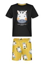 Conjunto Infantil Menino Camiseta/Bermuda Zebra Alakazoo