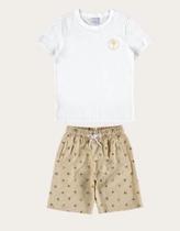 Conjunto Infantil Menino Camiseta e Bermuda em Sarja Soft - Malwee Kids Conjunto Infantil Menino Camiseta e Bermuda em Sarja Soft - Malwee Kids