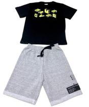 Conjunto Infantil Menino Camiseta E Bermuda Gamer Over Conjunto Infantil Menino Camiseta E Bermuda Gamer Over