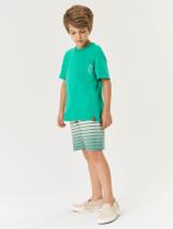 Conjunto Infantil Menino Camiseta E Bermuda Listrada Verde Divertto Conjunto Infantil Menino Camiseta E Bermuda Listrada Verde Divertto