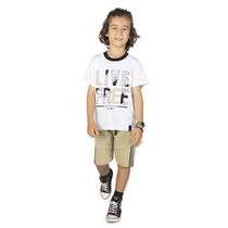 Conjunto Infantil Menino Camiseta E Bermuda Live Free Super Estiloso