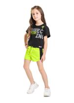 Conjunto Infantil Menino Camiseta e Bermuda Marlan Preto 44838 Conjunto Infantil Menino Camiseta e Bermuda Marlan Preto 44838