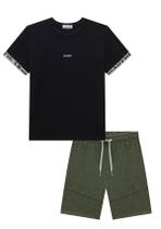 Conjunto Infantil Menino Camiseta e Bermuda Moletom Luc.Boo Conjunto Infantil Menino Camiseta e Bermuda Moletom Luc.Boo