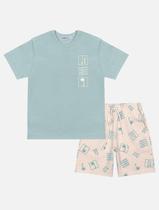 Conjunto Infantil Menino Camiseta E Bermuda Praia Verde Divertto Conjunto Infantil Menino Camiseta E Bermuda Praia Verde Divertto