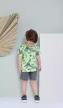 Conjunto infantil Menino Camiseta E Bermuda The Journey Folhagem Milon Conjunto infantil Menino Camiseta E Bermuda The Journey Folhagem Milon