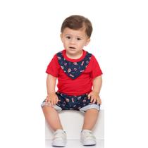 Conjunto Infantil Menino - Camiseta e Bermuda - Tile E Sul