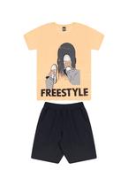 Conjunto Infantil Menino Camiseta e Bermuda - Tile E Sul
