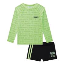 Conjunto Infantil Menino Camiseta e Sunga em Malha UV Dry com Proteção UV 50+ LucBoo