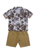 Conjunto Infantil Menino Camiseta Floral e Short - Destak Conjunto Infantil Menino Camiseta Floral e Short - Destak