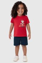 Conjunto Infantil Menino Camiseta Patrulha Canina Malha Botonê Malwee Kids 4