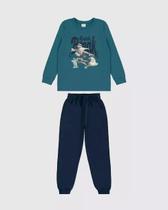Conjunto Infantil Menino Camiseta Quick Break Malwee Kids Cor:azulTamanho:10