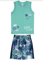 Conjunto Infantil Menino Camiseta Regata em Meia Malha e Bermuda em Moletinho Leve - Malwee Kids