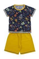 Conjunto Infantil Menino Camiseta Robô e Short - Destak