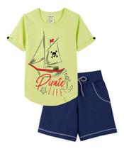 Conjunto Infantil Menino Camiseta + Short Never Stop Rolling
