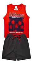 Conjunto Infantil Menino Camiseta + Short Paradise Fantoni