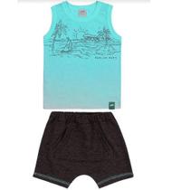 Conjunto infantil menino camiseta + short regata marlan-40544