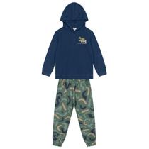 Conjunto infantil menino com bordado de jacaré Brandili Conjunto infantil menino com bordado de jacaré Brandili