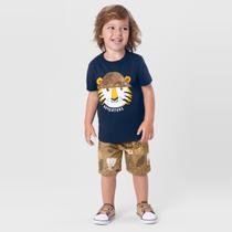 Conjunto infantil menino com camiseta e bermuda Brandili