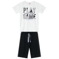 Conjunto infantil menino com camiseta e bermuda Brandili