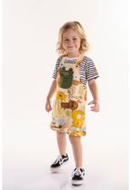 Conjunto Infantil Menino com Camiseta e Jardineira Safari Três e Já Conjunto Infantil Menino com Camiseta e Jardineira Safari Três e Já