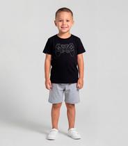 Conjunto Infantil Menino Com Estampa Localizada Preto
