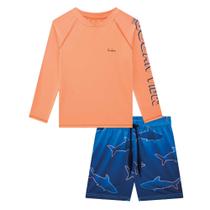 Conjunto Infantil Menino com Proteção UV 50+ Tubarão Luc.boo