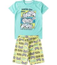 Conjunto Infantil Menino Curto Estampado Select Azul