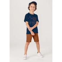 Conjunto Infantil Menino De Robô Azul Claro Brandili