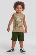 Conjunto infantil menino dino metalizado Brandili