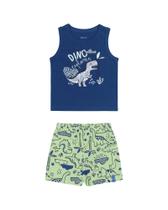 Conjunto Infantil Menino Dino Regata E Bermuda Elian