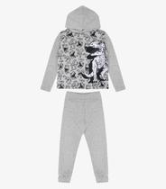 Conjunto Infantil Menino Dino Select Cinza