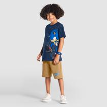 Conjunto infantil menino do sonic Brandili