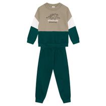 Conjunto infantil menino em moletinho de dinossauro Brandili Conjunto infantil menino em moletinho de dinossauro Brandili